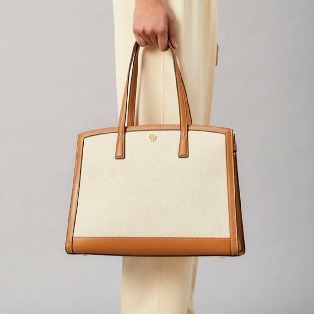 Tory Burch Walker Large Canvas Satchel